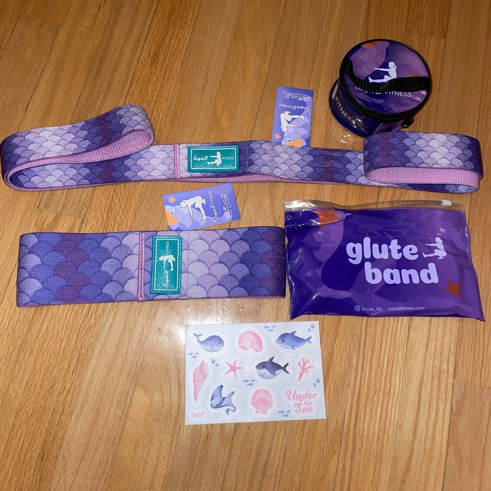 NWT SuzieB Fitness Ariel Long Band and Glute Band
